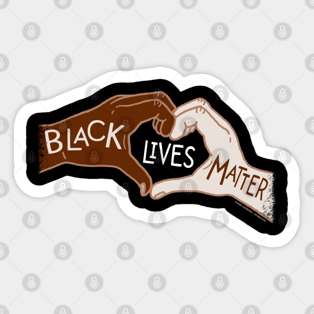 Black Lives Matters - Heart Hands Sticker by Jitterfly